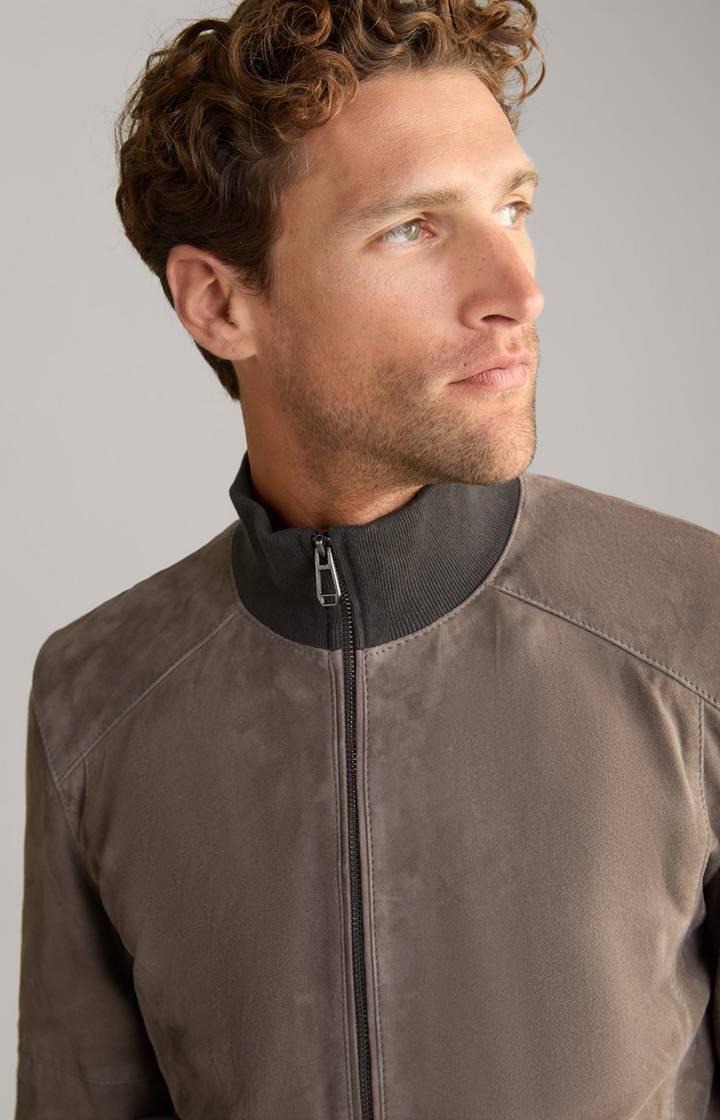 Joop Veloursleder-Blouson Toros in Grau Jubiläumsangebot