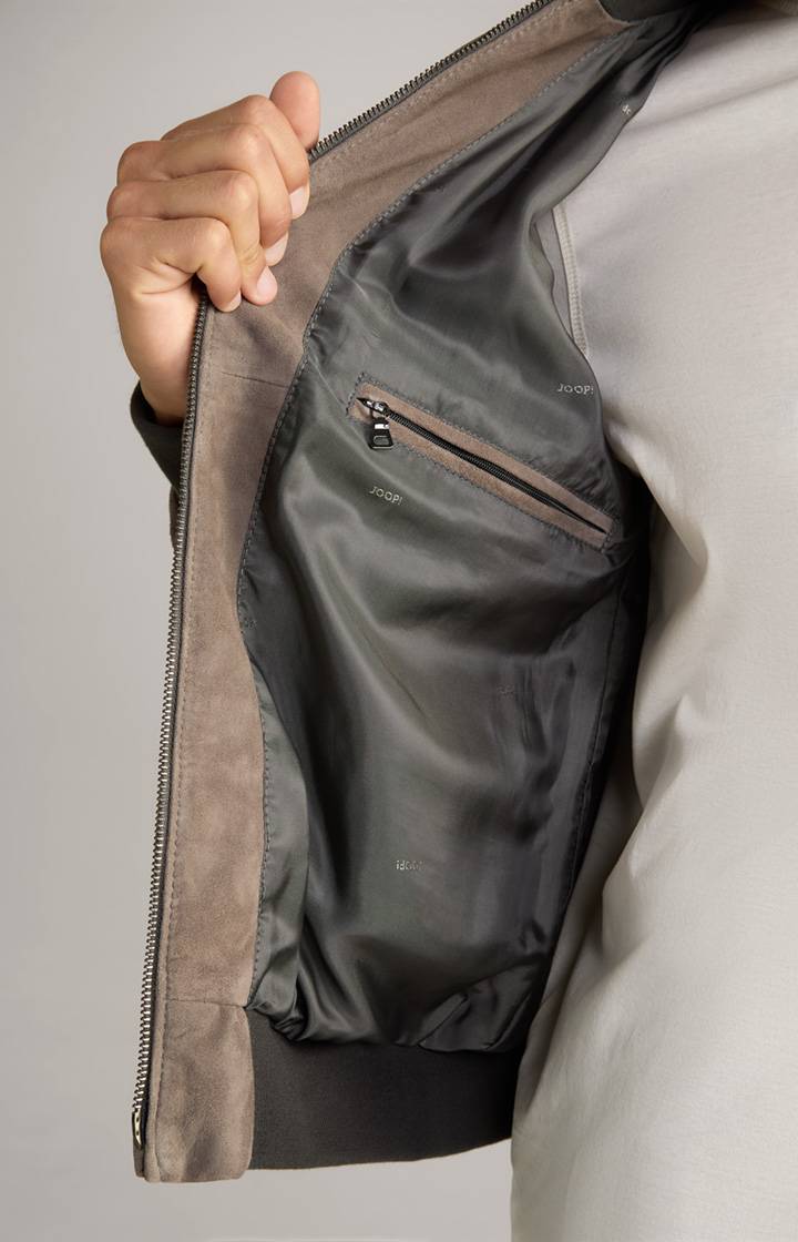 Joop Veloursleder-Blouson Toros in Grau Jubiläumsangebot