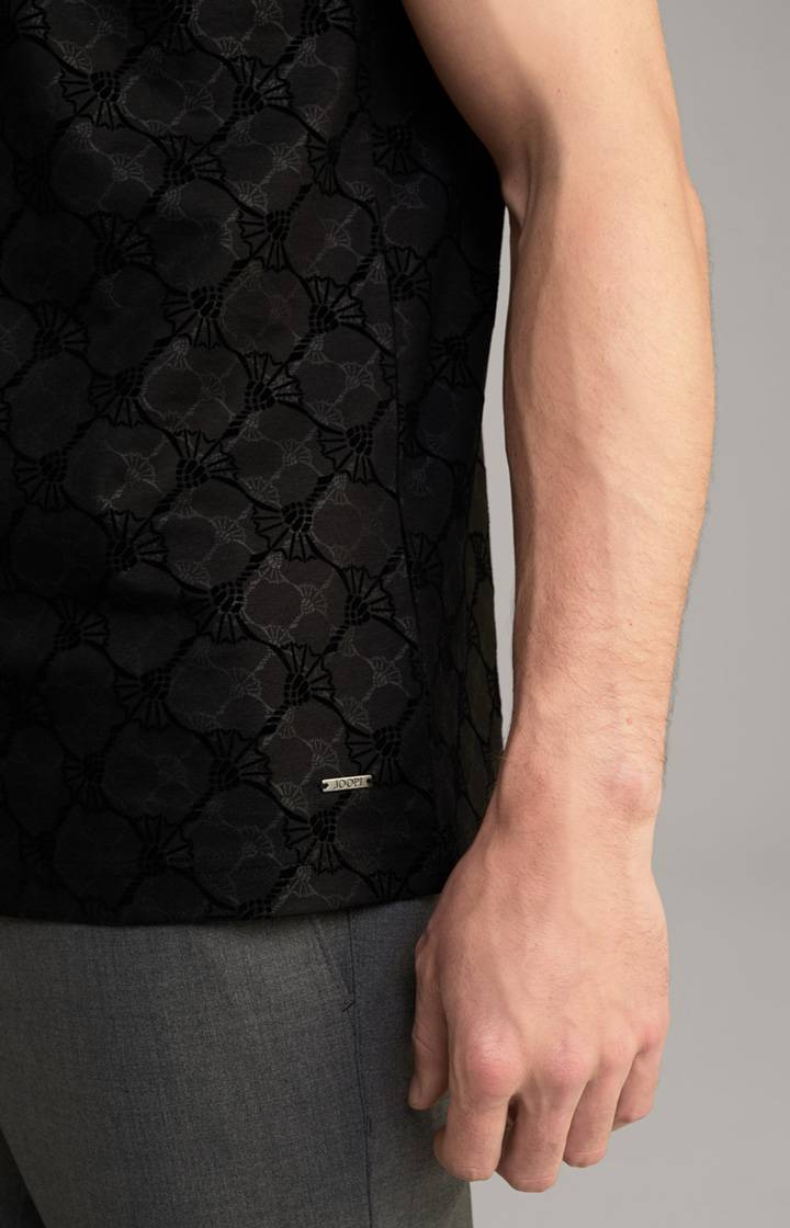 Joop Cornflower-Poloshirt Benito in Schwarz Sonderangebot der Fabrik