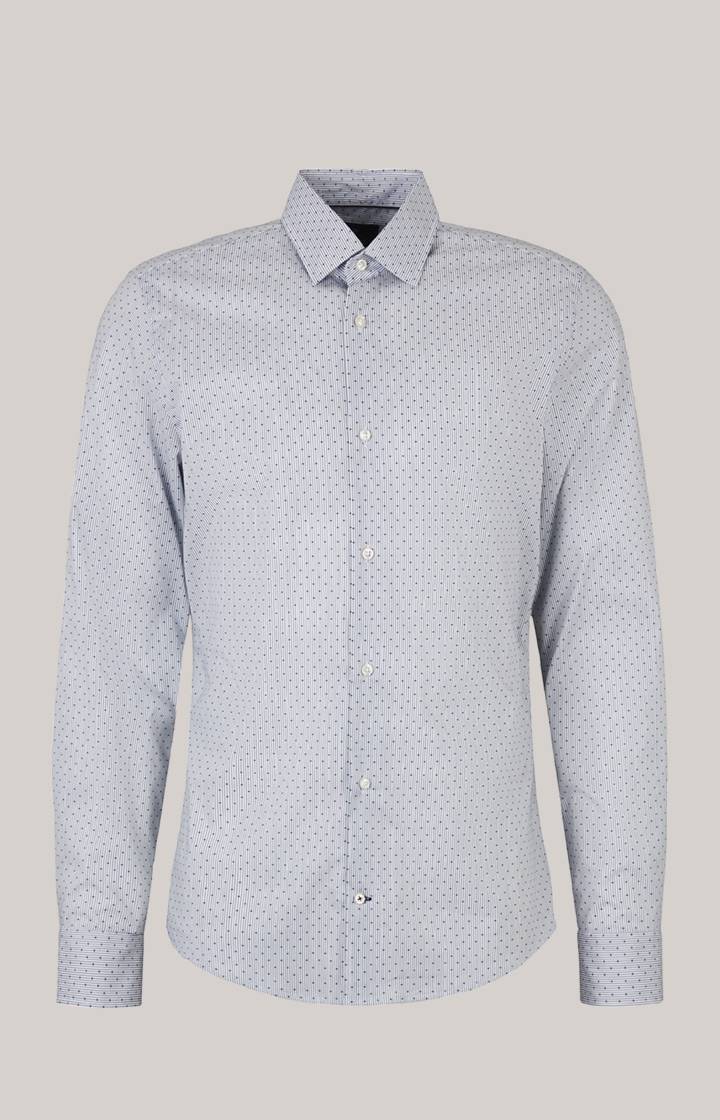 Joop Hemd Pit in Weiß/Dunkelblau gemustert Top Angebot