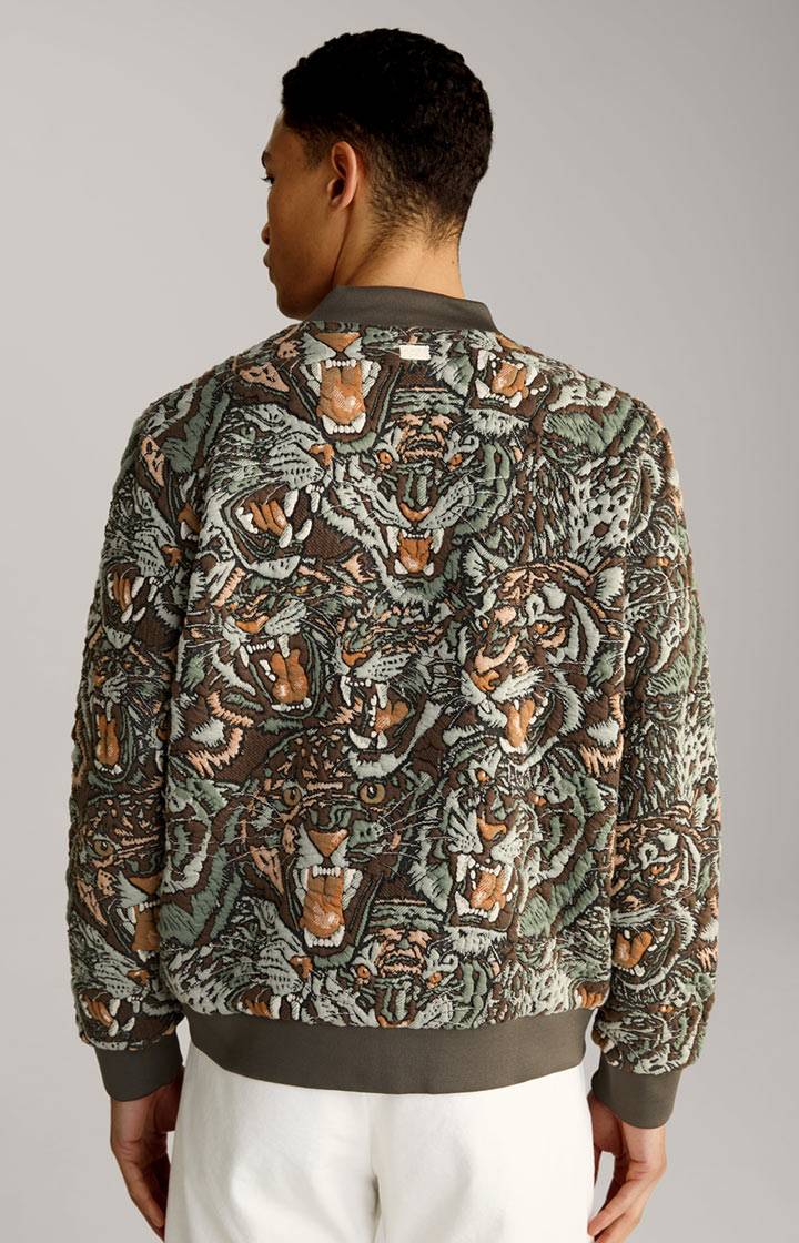 Joop Collegejacke Danger in Grün/Braun gemustert Meist gekauft