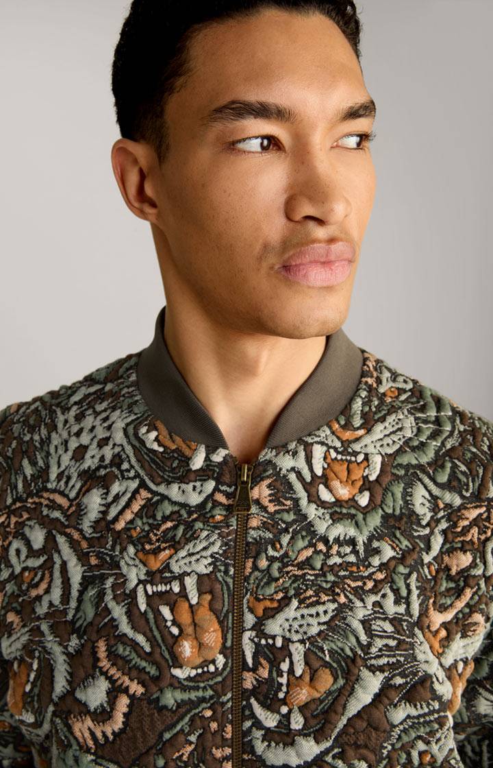 Joop Collegejacke Danger in Grün/Braun gemustert Meist gekauft