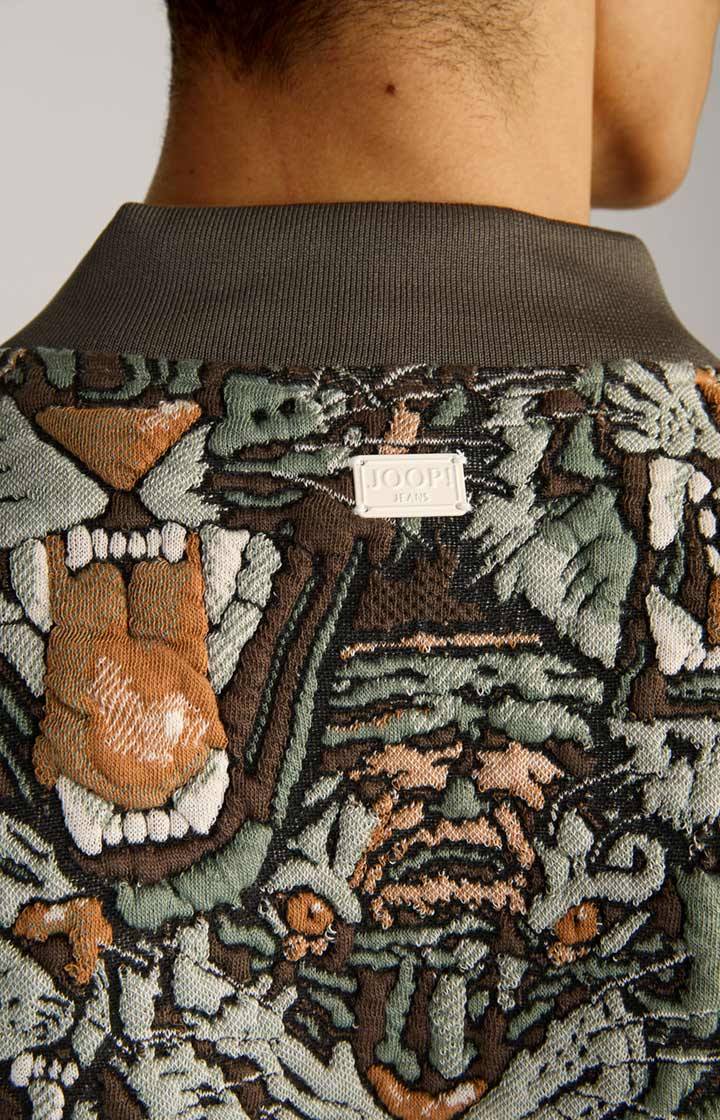Joop Collegejacke Danger in Grün/Braun gemustert Meist gekauft
