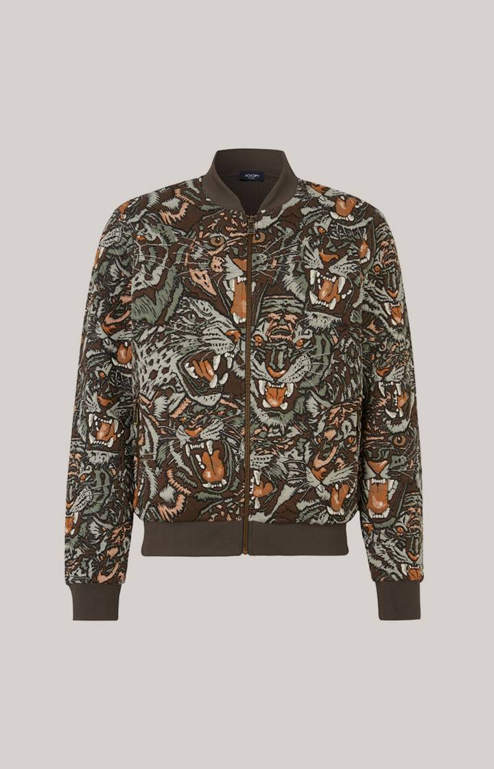 Joop Collegejacke Danger in Grün/Braun gemustert Meist gekauft