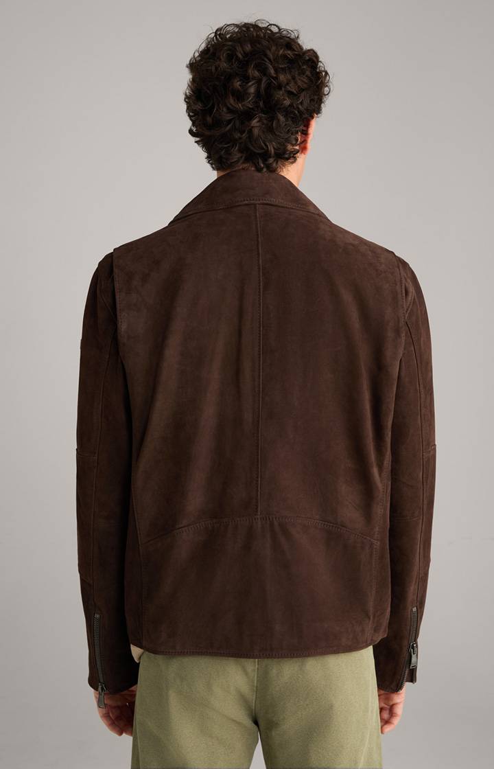 Joop Velours-Lederjacke Lezy in Dunkelbraun Preisnachlass