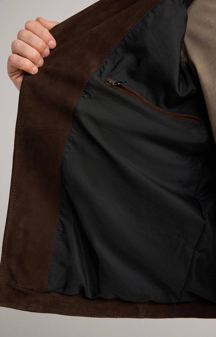 Joop Velours-Lederjacke Lezy in Dunkelbraun Preisnachlass
