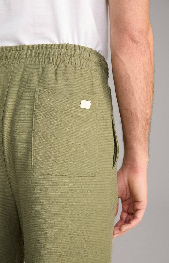 Joop Baumwoll-Shorts Damiano in Oliv strukturiert Black Friday