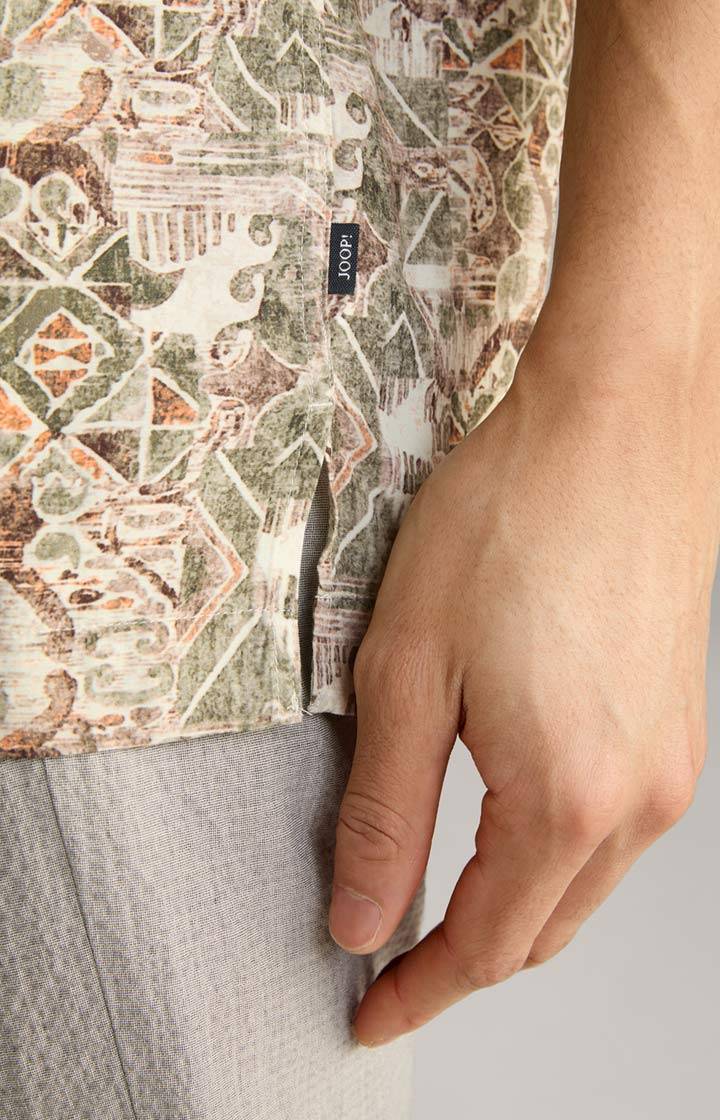Joop Viskose-Hemd Hanes in Beige gemustert Valentinstagsangebot