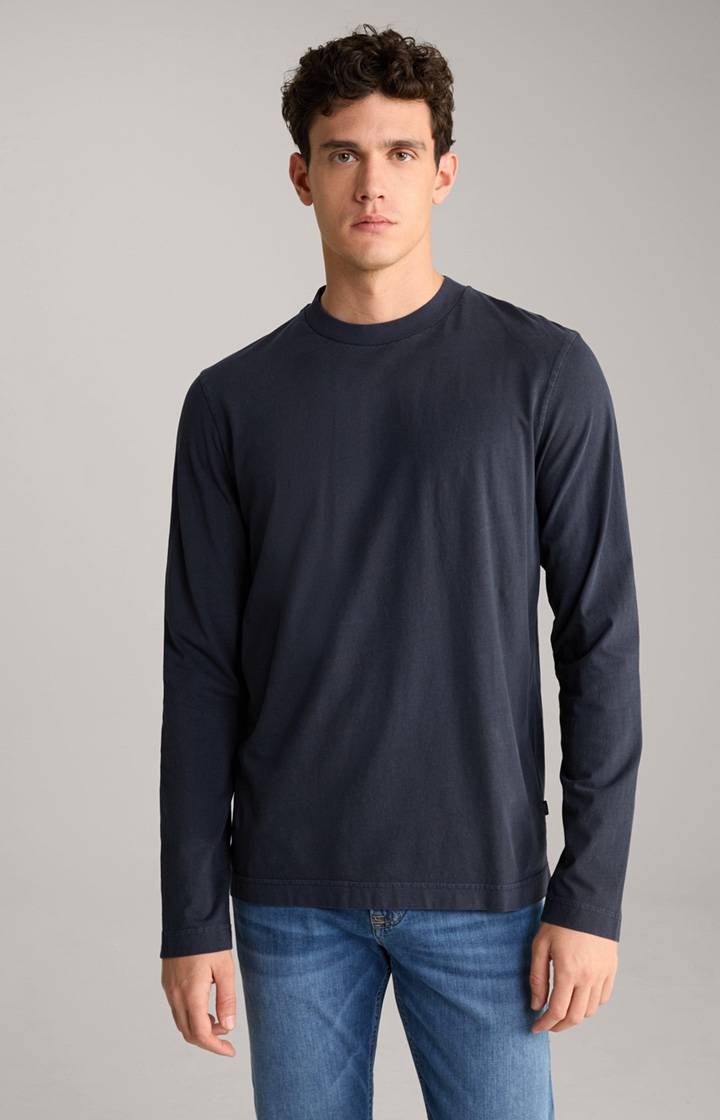 Joop Baumwoll-Langarmshirt Carlito in Navy Saisonale Angebote