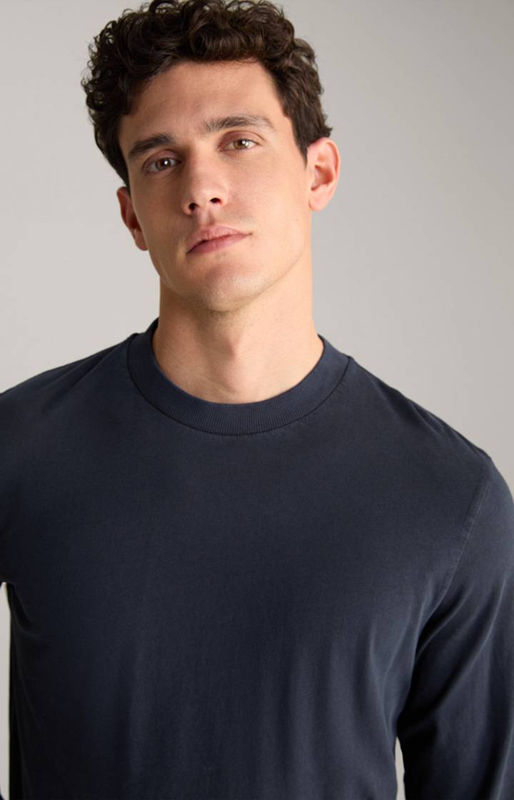 Joop Baumwoll-Langarmshirt Carlito in Navy Saisonale Angebote
