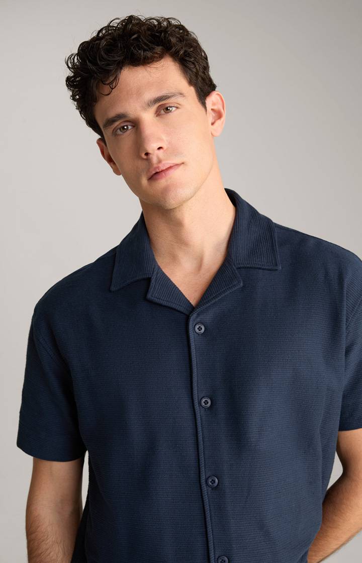 Joop Hemd Damian in Navy strukturiert Räumungsverkauf