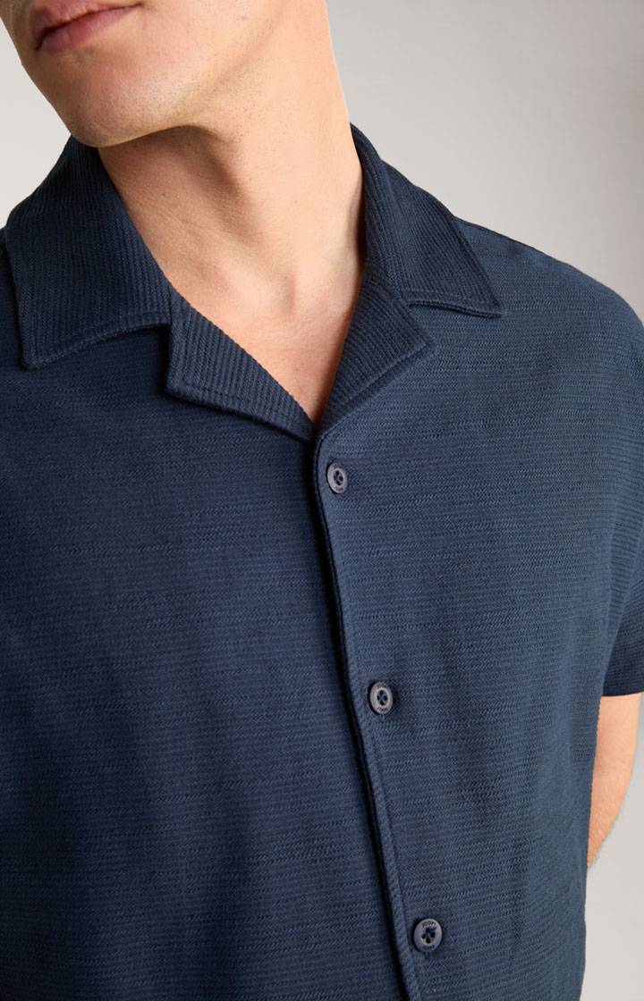 Joop Hemd Damian in Navy strukturiert Räumungsverkauf