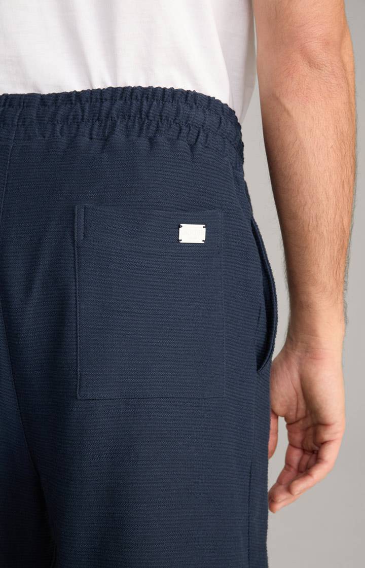 Joop Baumwoll-Shorts Damiano in Navy strukturiert Kauf eins, bekomm eins gratis