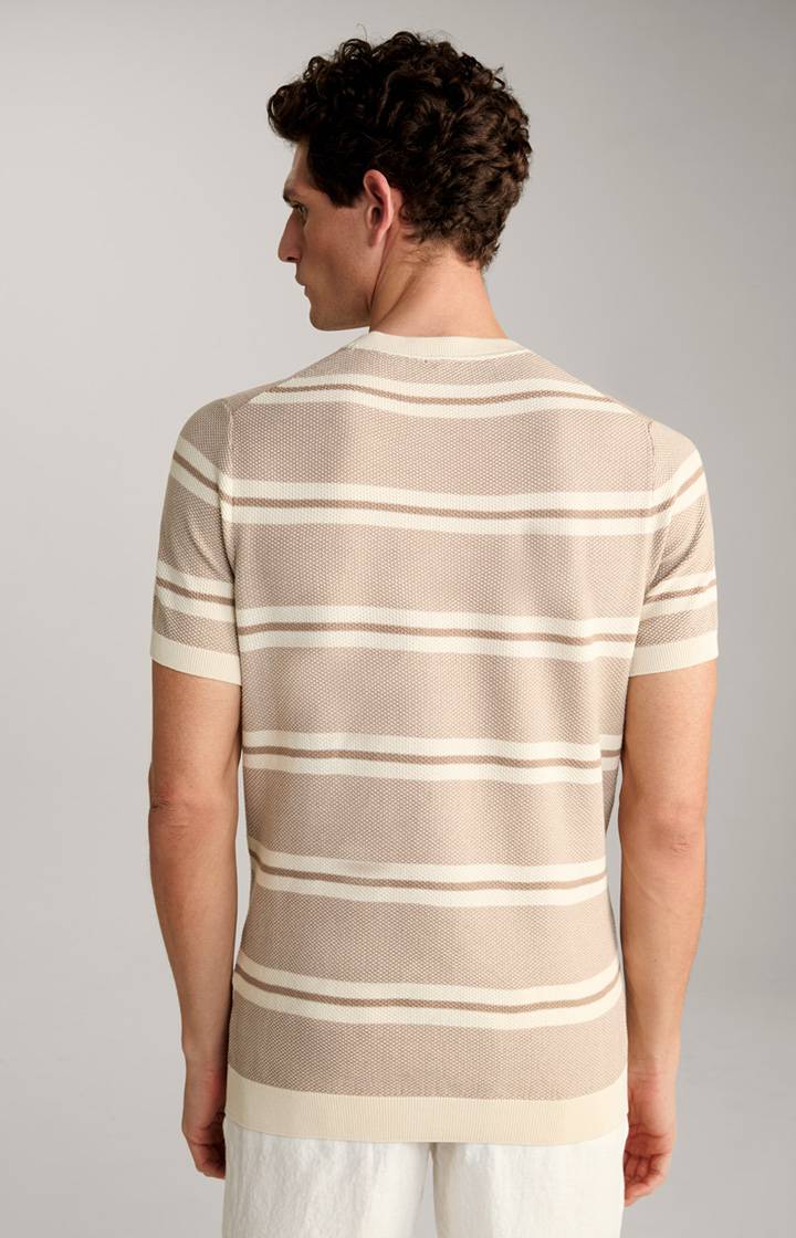 Joop Strick-Shirt Vico in Beige/Offwhite gestreift Begrenzt auf 3 Tage