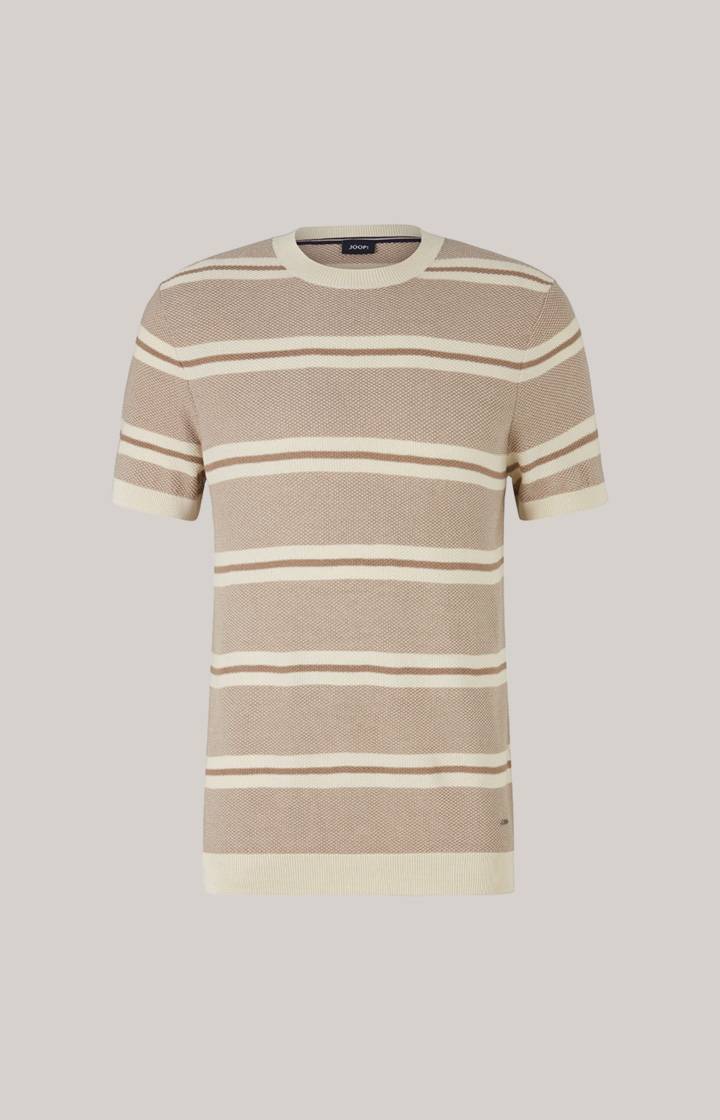 Joop Strick-Shirt Vico in Beige/Offwhite gestreift Begrenzt auf 3 Tage