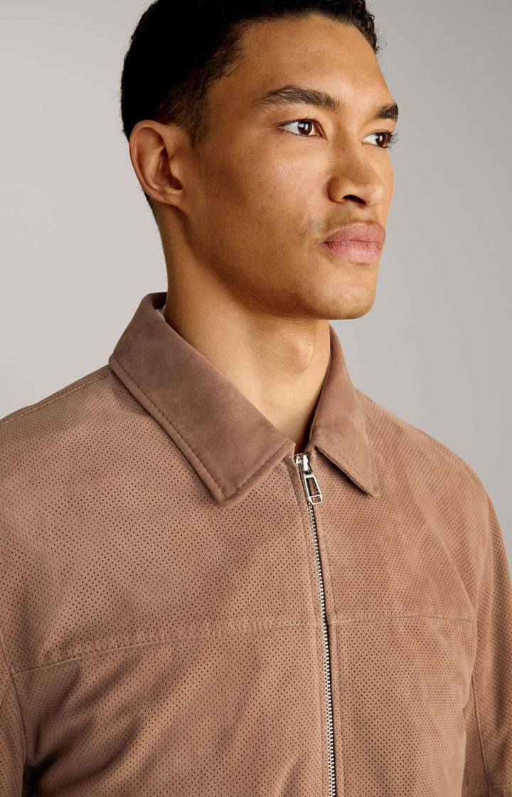 Joop Ziegenvelours-Lederjacke Laup in Hellbraun zollfrei