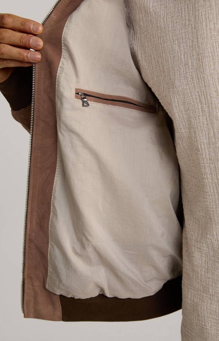 Joop Ziegenvelours-Lederjacke Laup in Hellbraun zollfrei