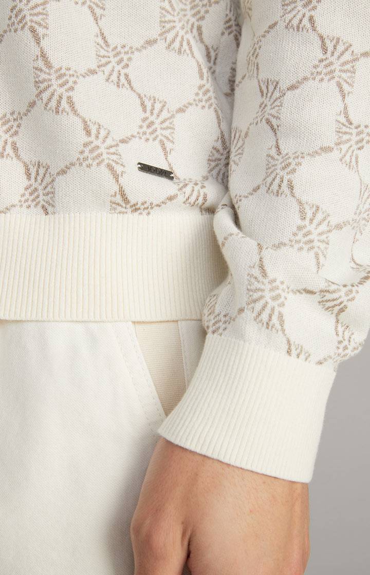 Joop Cornflower-Pullover Ravon in Weiß gemustert im Angebot
