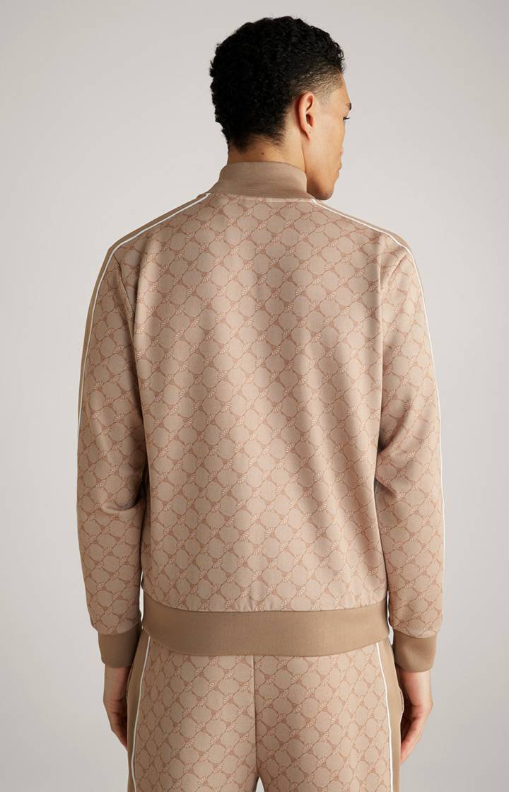 Joop Cornflower-Sweatjacke Tayfun in Beige gemustert Schlussverkauf
