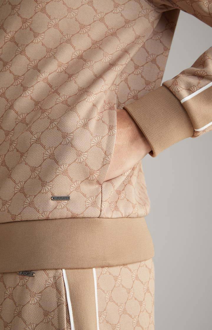 Joop Cornflower-Sweatjacke Tayfun in Beige gemustert Schlussverkauf