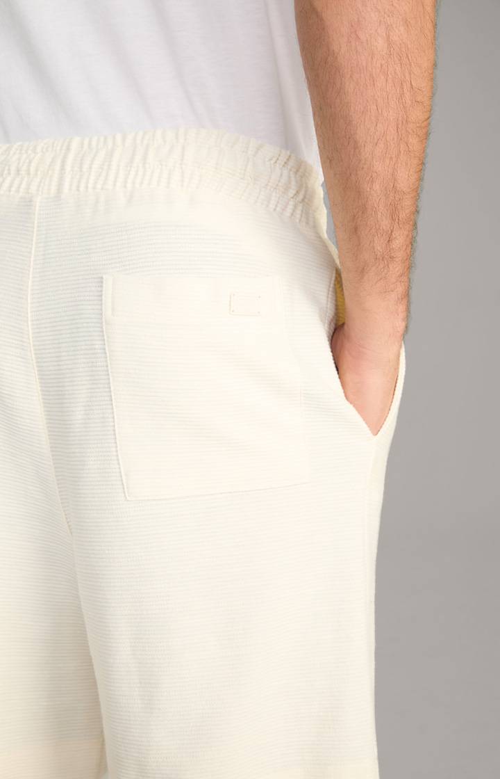 Joop Baumwoll-Shorts Damiano in Creme strukturiert Sonderangebot
