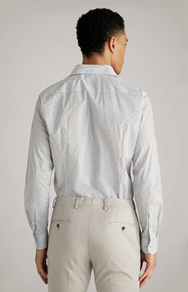 Joop Hemd Pai in Offwhite/Hellblau gemustert Großer Ausverkauf