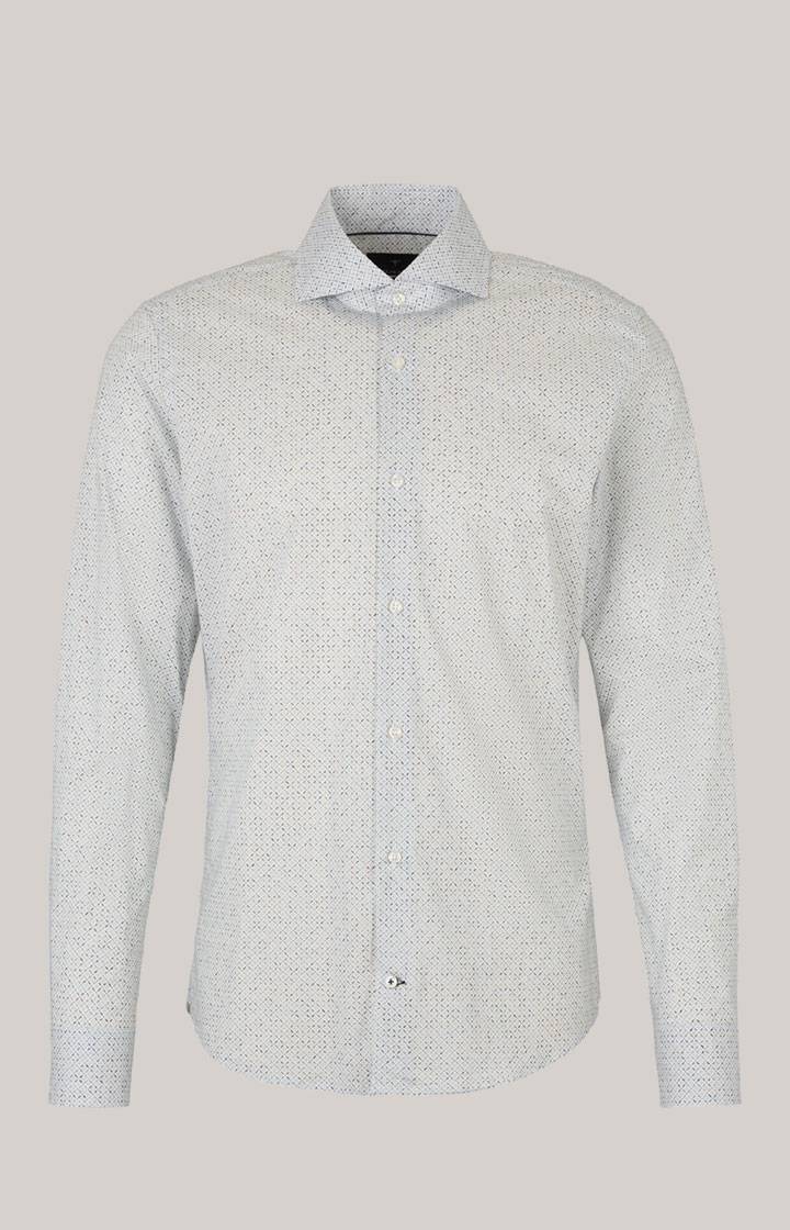 Joop Hemd Pai in Offwhite/Hellblau gemustert Großer Ausverkauf