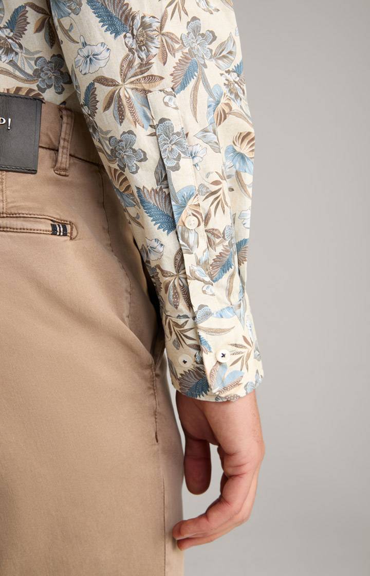 Joop Hemd Pai in Hellbeige/Blau gemustert Osterangebot