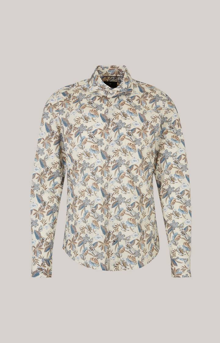 Joop Hemd Pai in Hellbeige/Blau gemustert Osterangebot