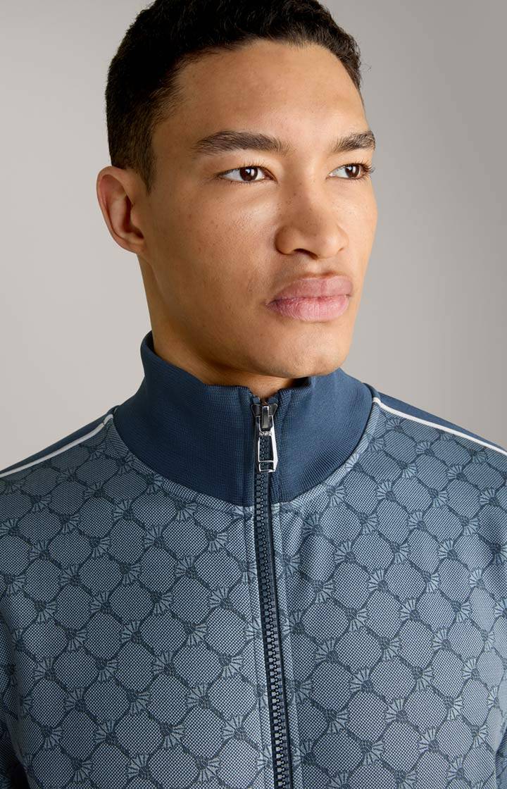 Joop Cornflower-Sweatjacke Tayfun in Blau gemustert Neuheiten