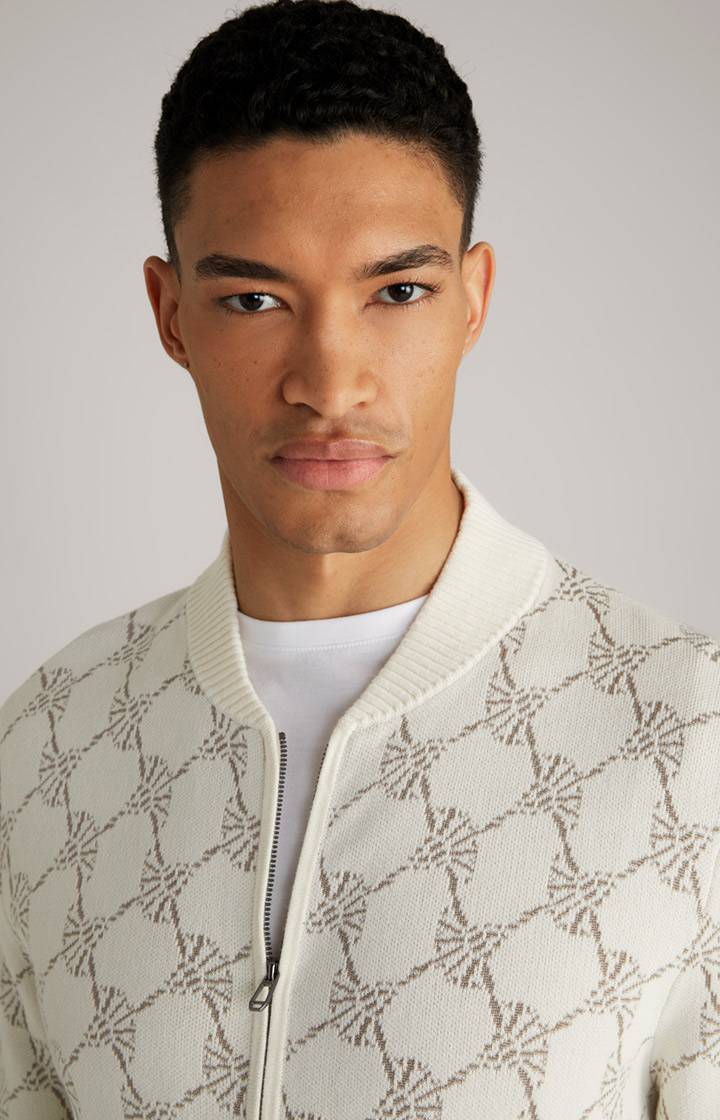 Joop Cornflower-Strickjacke Raveno in Weiß gemustert Sonderangebote