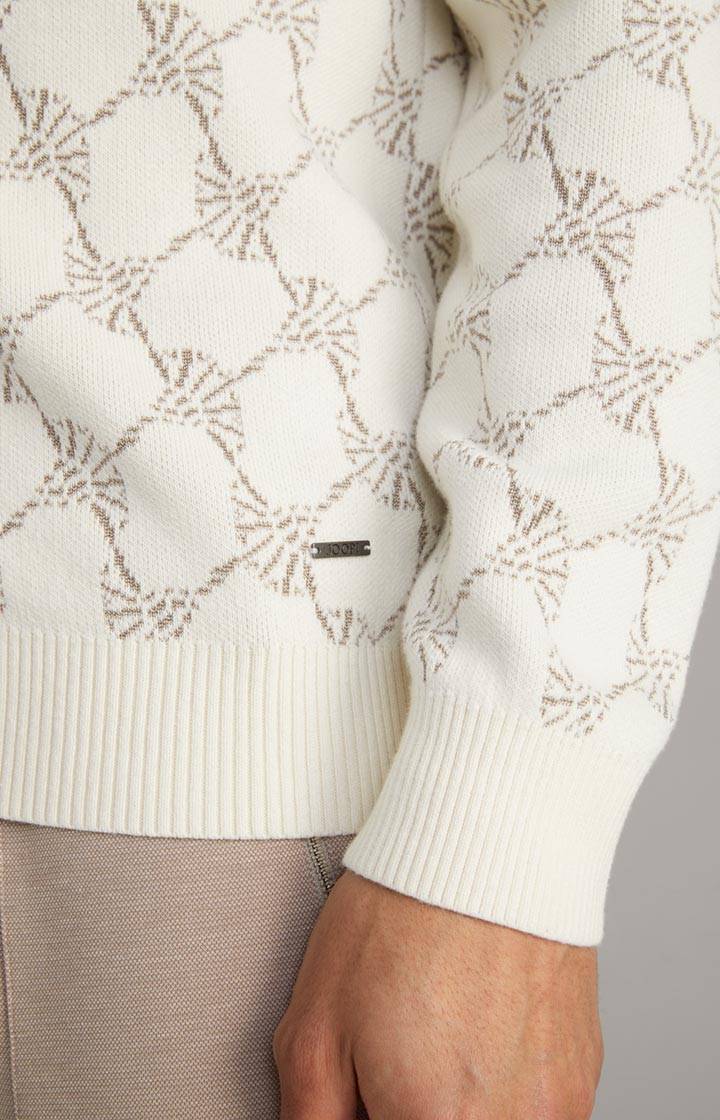 Joop Cornflower-Strickjacke Raveno in Weiß gemustert Sonderangebote