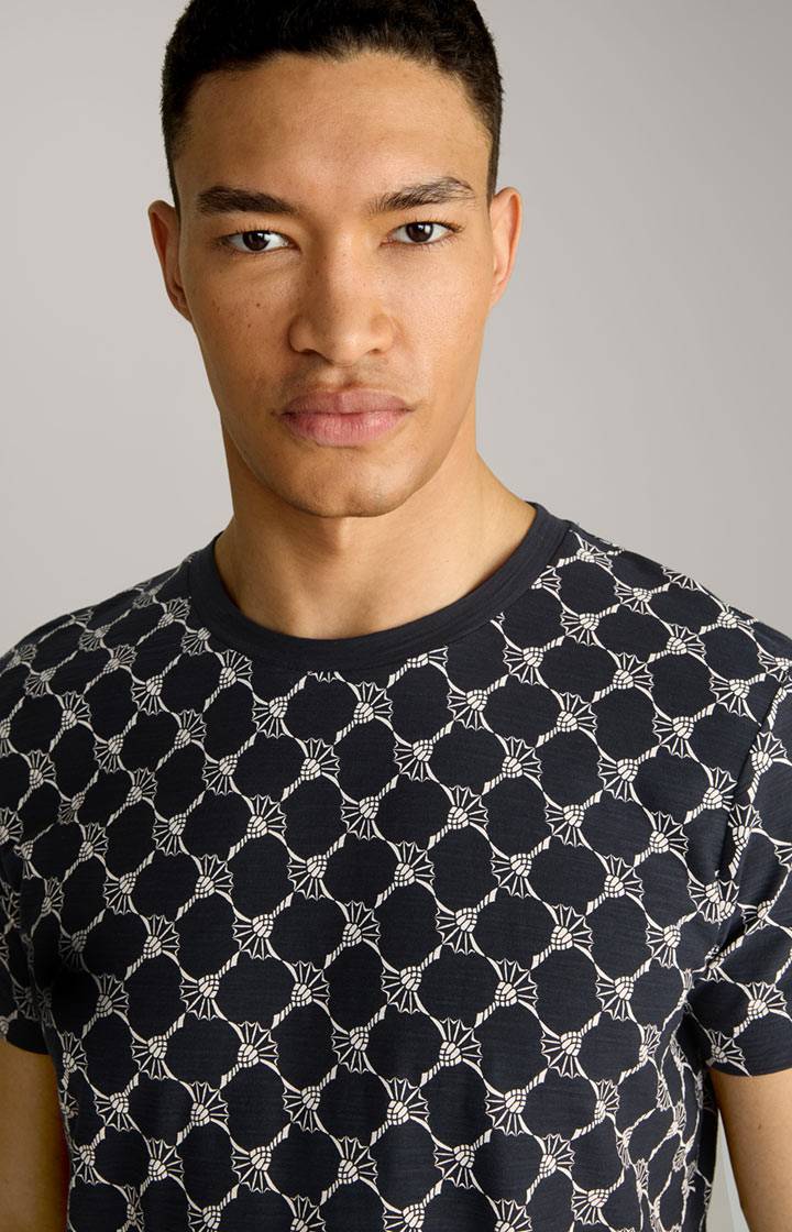 Joop Cornflower-T-Shirt Tyron in Navy gemustert Bis zu 50% Rabatt