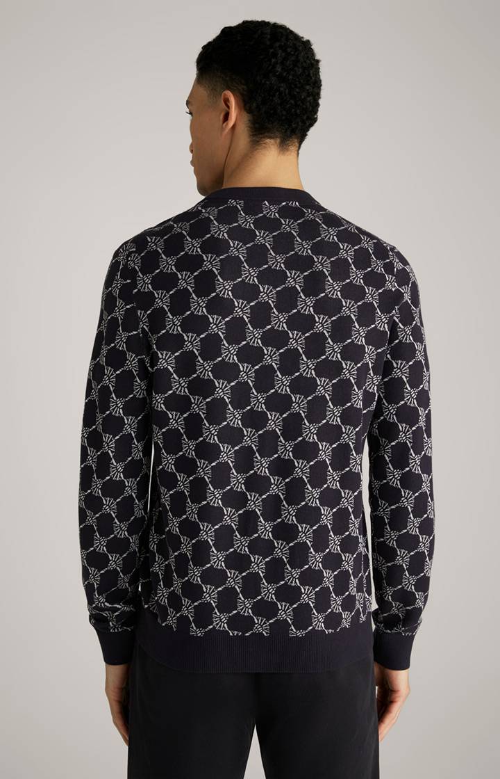 Joop Cornflower-Pullover Ravon in Navy gemustert Bis zu 65% Rabatt