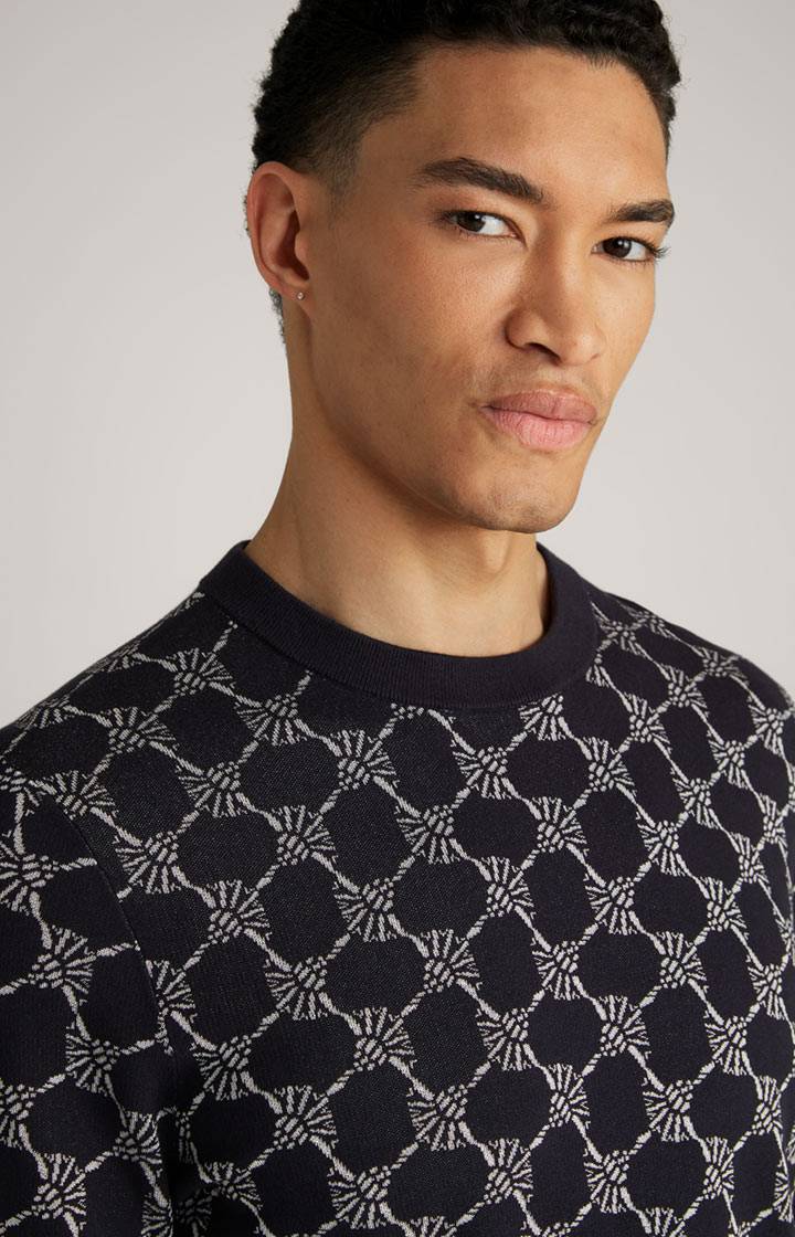 Joop Cornflower-Pullover Ravon in Navy gemustert Bis zu 65% Rabatt