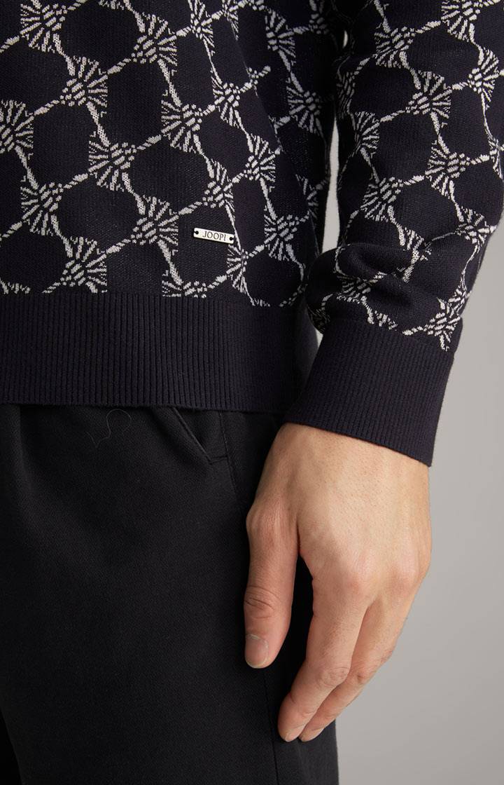 Joop Cornflower-Pullover Ravon in Navy gemustert Bis zu 65% Rabatt