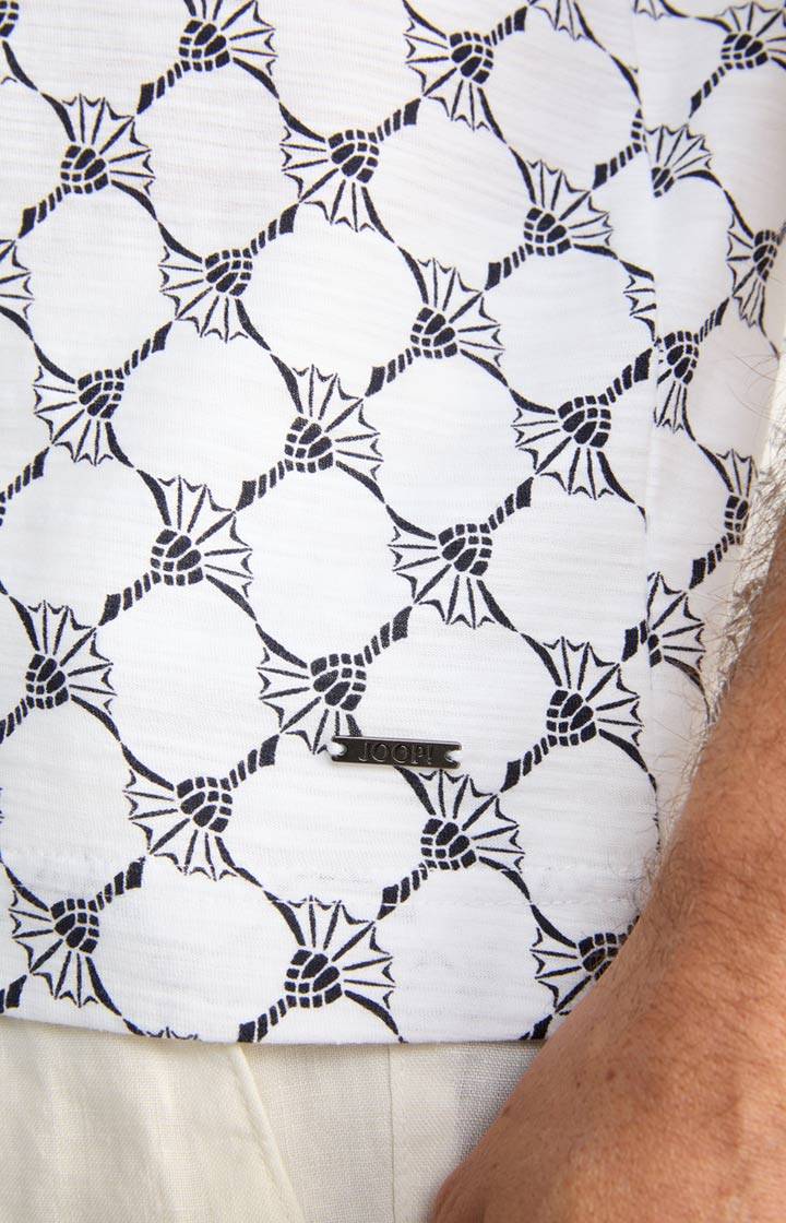 Joop Cornflower-T-Shirt Tyron in Weiß gemustert Nur noch ein Tag übrig