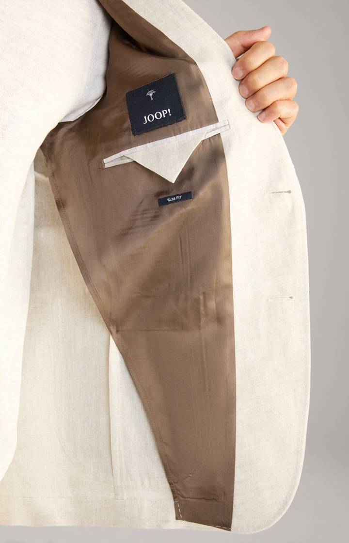 Joop Leinen-Sakko Hoverest in Beige meliert Valentinstagsangebot