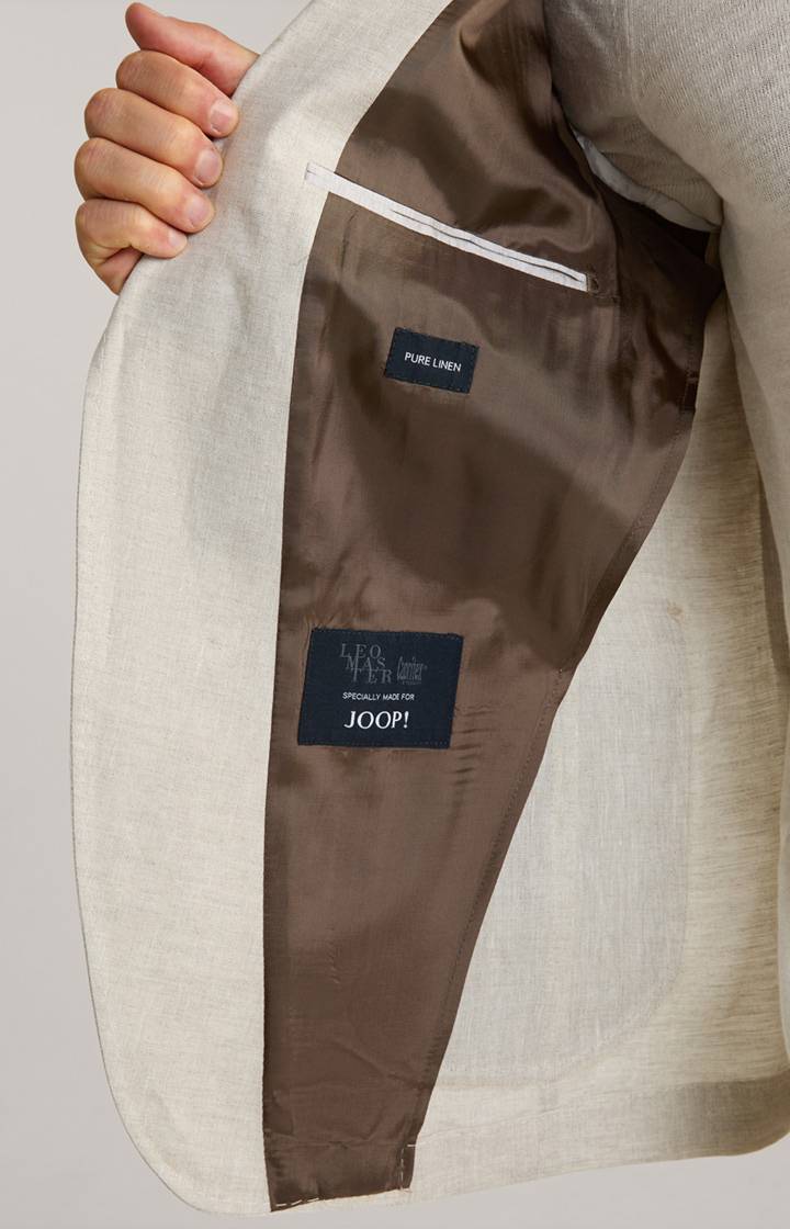 Joop Leinen-Sakko Hoverest in Beige meliert Valentinstagsangebot