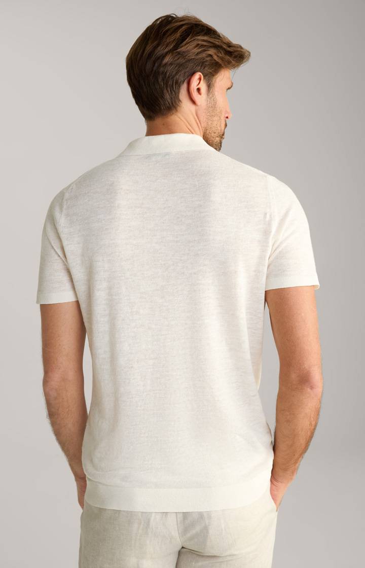 Joop Leinenmix-Poloshirt Malioso in Offwhite Jubiläumsangebot