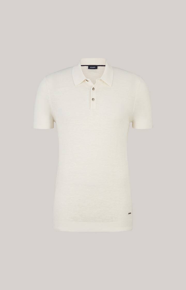 Joop Leinenmix-Poloshirt Malioso in Offwhite Jubiläumsangebot