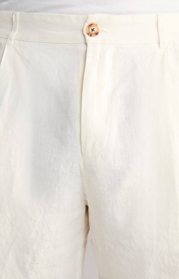 Joop Leinen-Shorts Dinghy in Offwhite meliert Lagerräumung