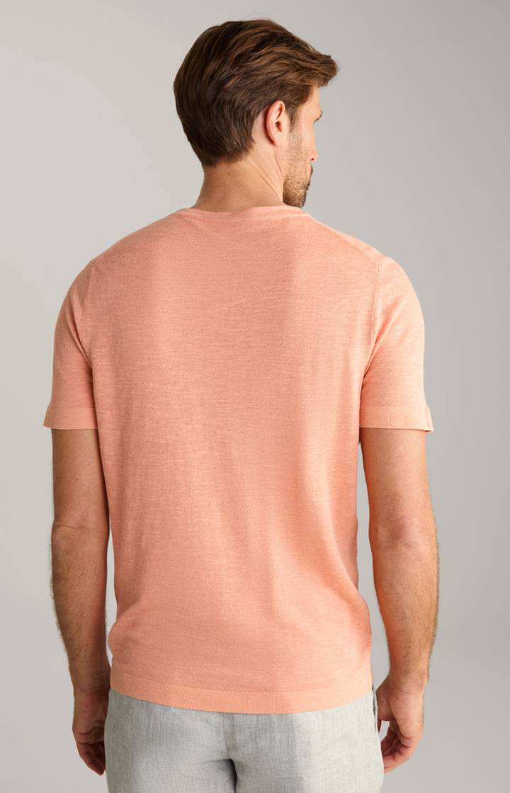Joop Leinenmix-T-Shirt Maroso in Orange Räumungsverkauf