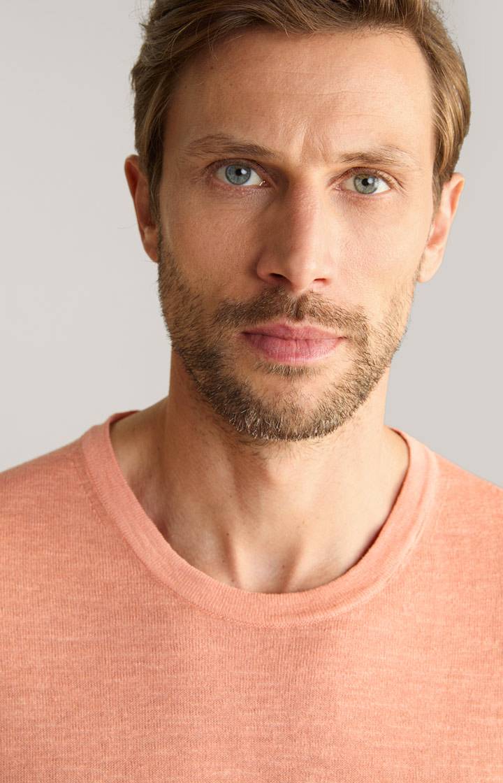 Joop Leinenmix-T-Shirt Maroso in Orange Räumungsverkauf