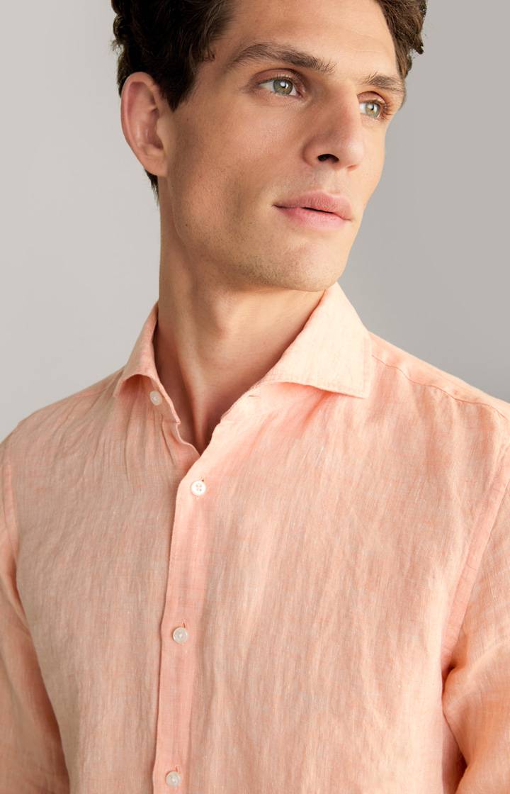 Joop Leinen-Hemd Pai in Apricot Tägliche Deals