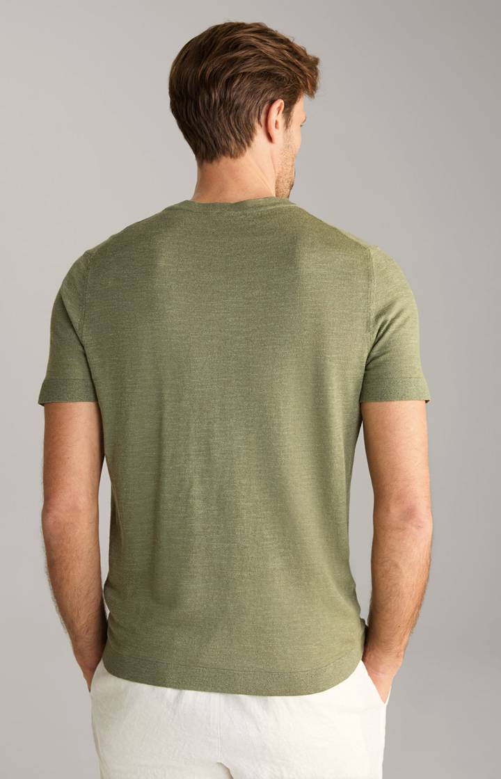 Joop Leinenmix-T-Shirt Maroso in Oliv Riesige Ersparnisse