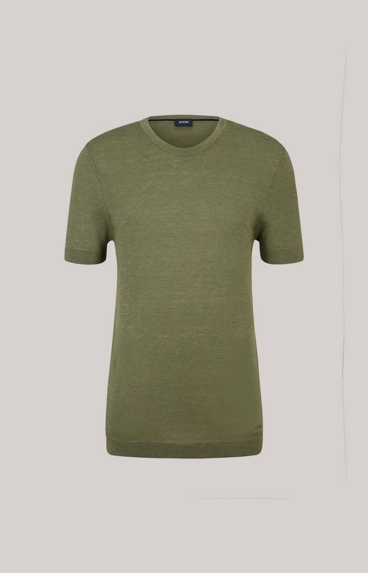 Joop Leinenmix-T-Shirt Maroso in Oliv Riesige Ersparnisse