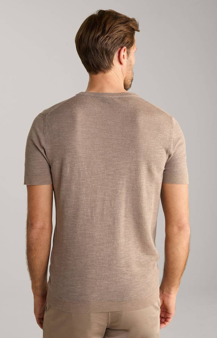 Joop Leinenmix-T-Shirt Maroso in Braun Letzte 2 Tage