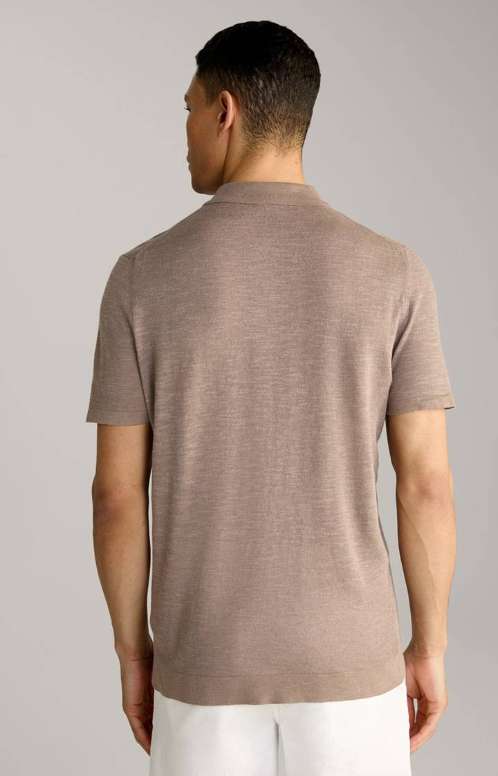 Joop Leinenmix-Poloshirt Malioso in Braun Letzter Tag