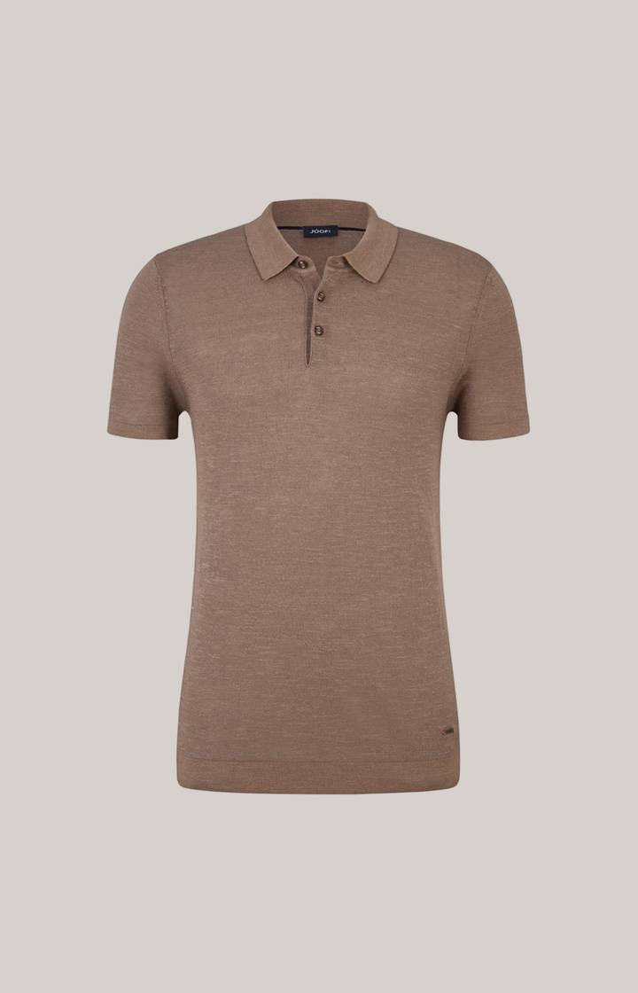 Joop Leinenmix-Poloshirt Malioso in Braun Letzter Tag